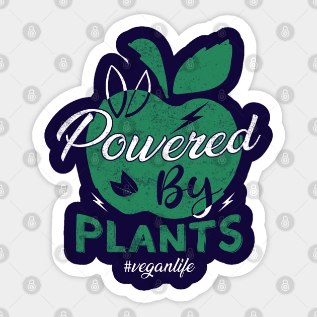 Powered by Plants Sticker by MZeeDesigns